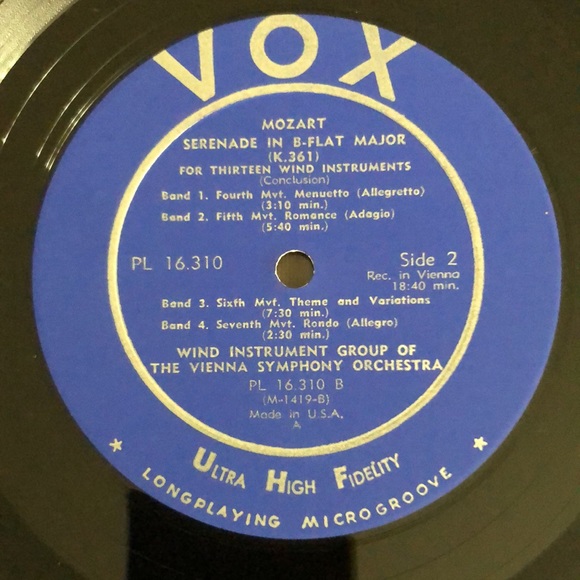 Mozart Serenade Perf. By The Vienna Symphony Orchestra Vinyl Lp - Picture 8 of 9